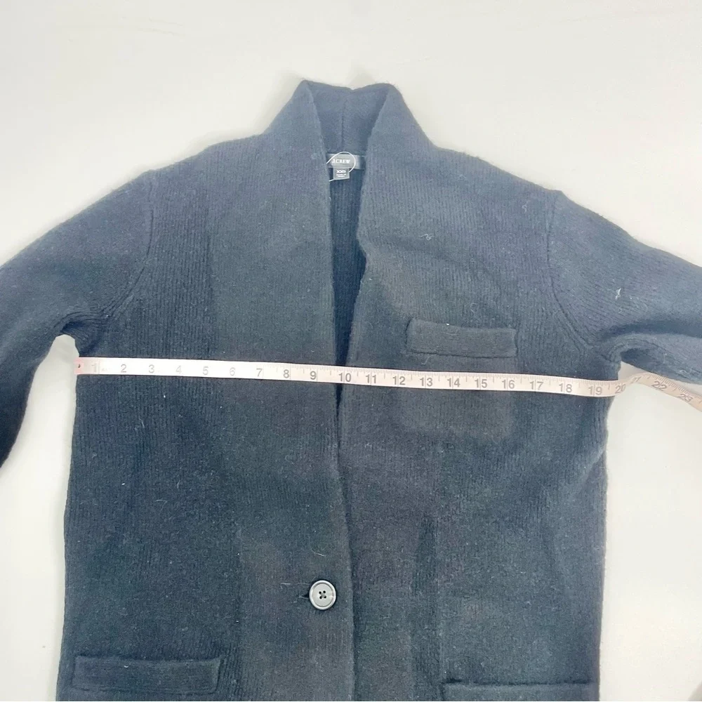 NWT J Crew Cocoon Alpaca Blend Black Longline‎ Minimalist sweater-blazer BA551